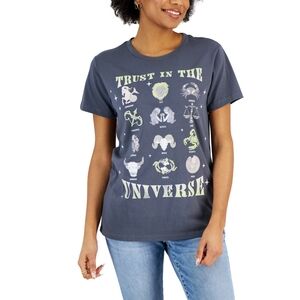 Grayson Threads Black Juniors' Trust in the Universe-Graphic T-Shirt,GrayXL